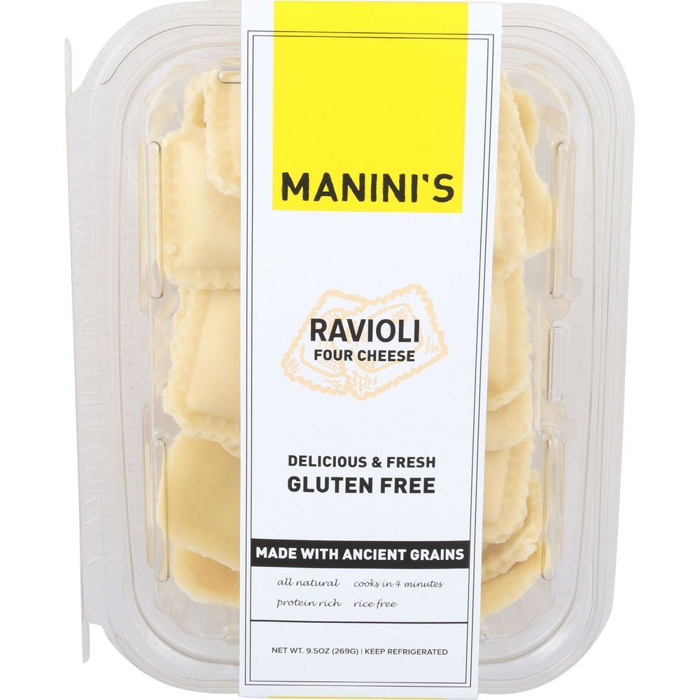Manini's Gluten Free Four Cheese Ravioli, 9.5 Ounce -- 8 Per Case