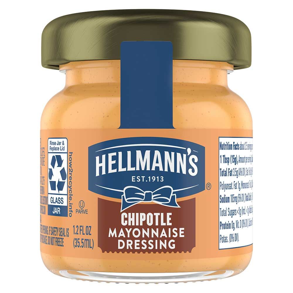 Hellmanns Chipotle Mayonnaise Dressing, 1.2 Fluid Ounce -- 72 Per Case