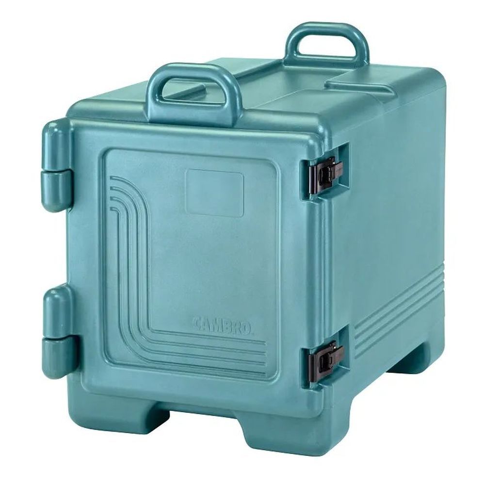 Cambro Slate Blue Insulated Front Loading Sheet Pan, Trays And Food Pan Combo Carrier, 17 X 25 3/4 X 22 3/8 Inch