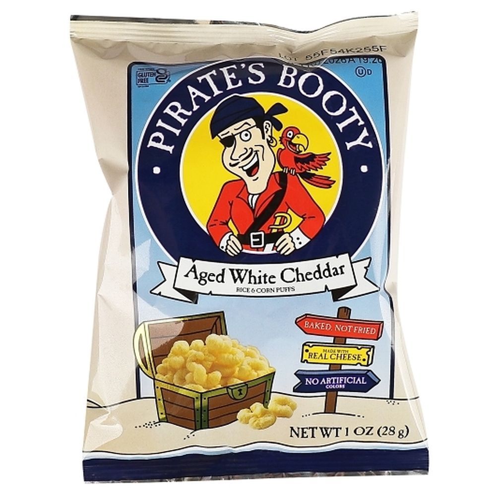 Pirates Booty Aged White Cheddar Rice And Corn Puffs, 6 Ounce -- 6 Per Case