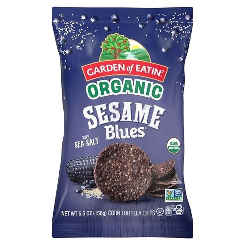 Garden Of Eatin Organic Sesame Blues Corn Tortilla Chips, 5.5 Ounce -- 12 Per Case