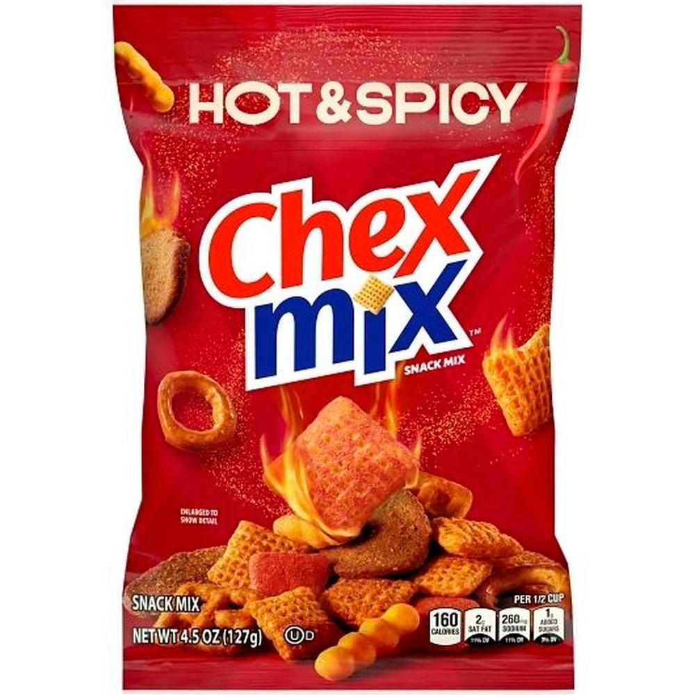 Chex Mix Savory Hot And Spicy Snack Mix, 4.5 Ounce -- 8 Per Case