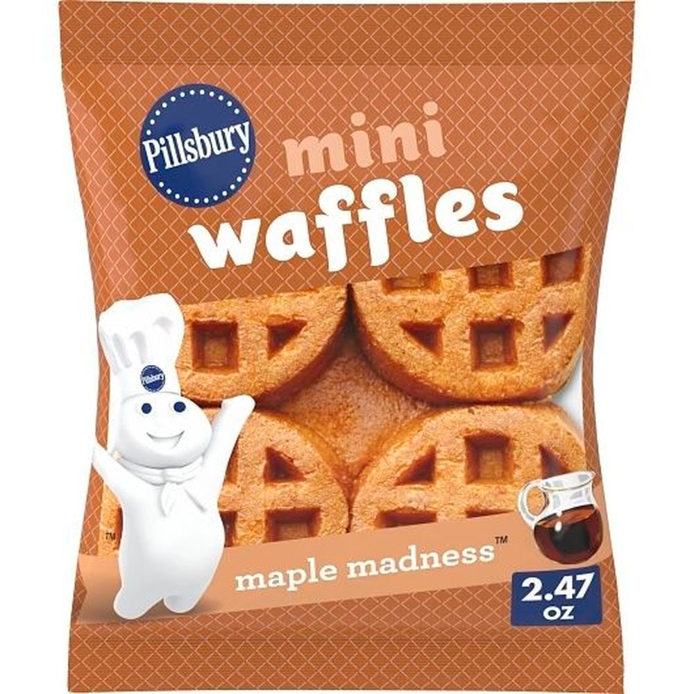 Pillsbury Maple Madness Mini Waffles, 2.47 Ounce -- 72 Per Case