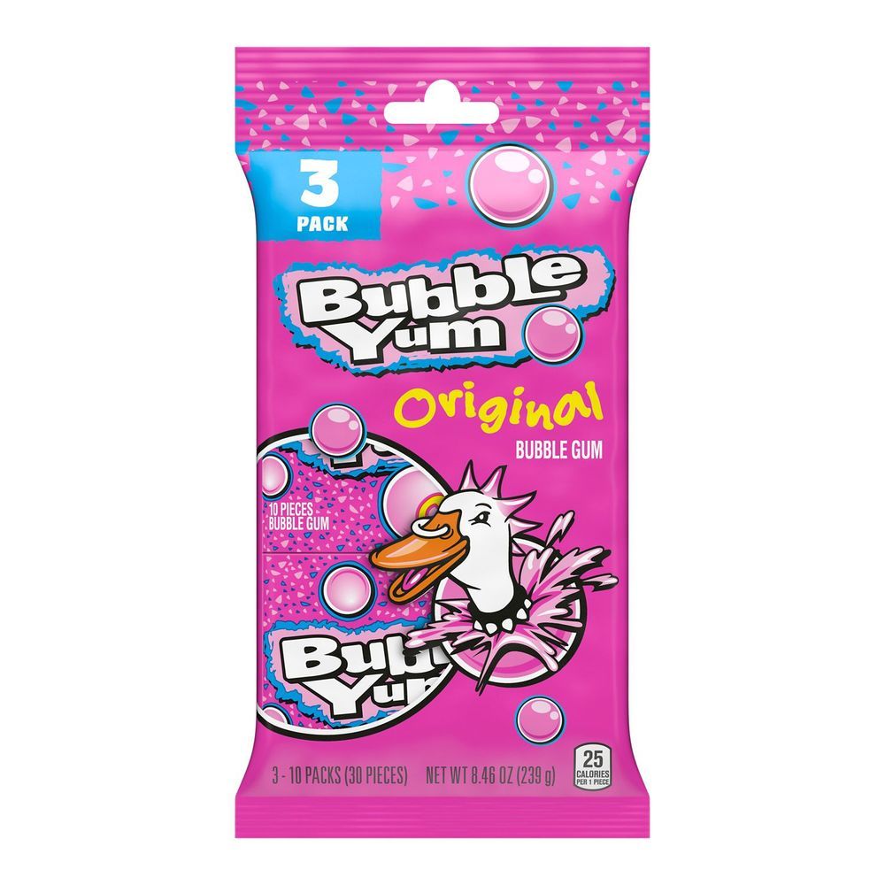 Bubble Yum Original Flavor Bubble Gum - Multi-pack, 8.46 Ounce -- 18 Per Case