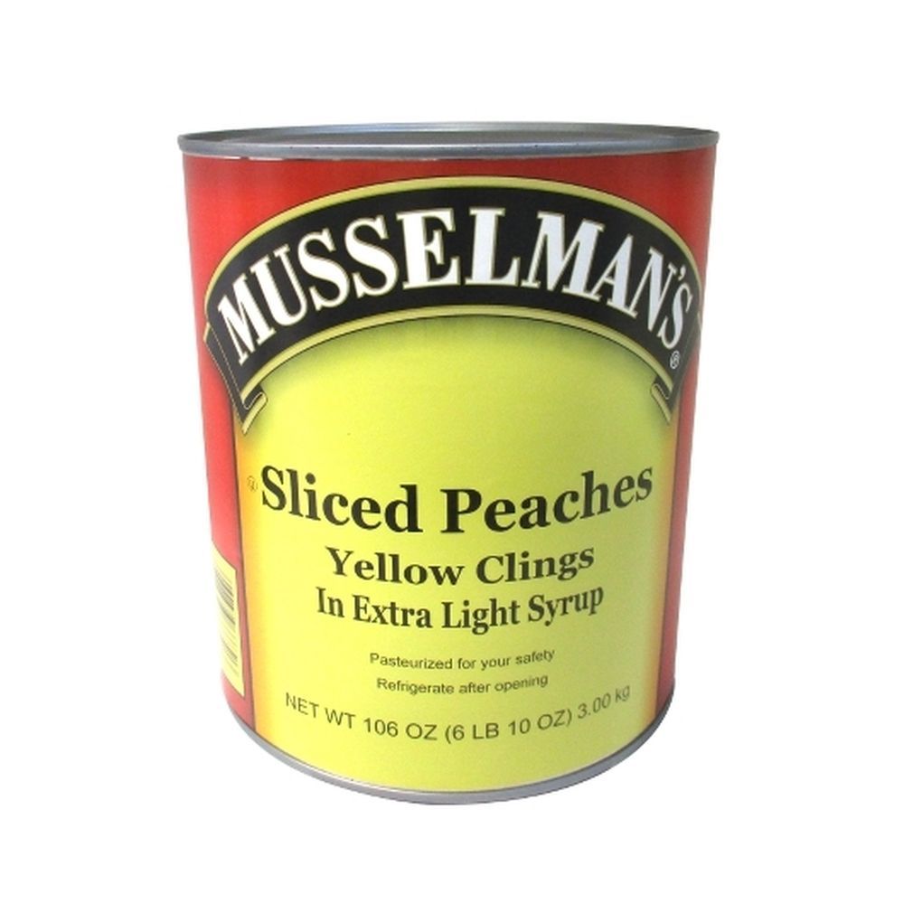 Musselman's Sliced Peaches Yellow Clings In Extra Light Syrup, 106 Ounce -- 6 Per Case