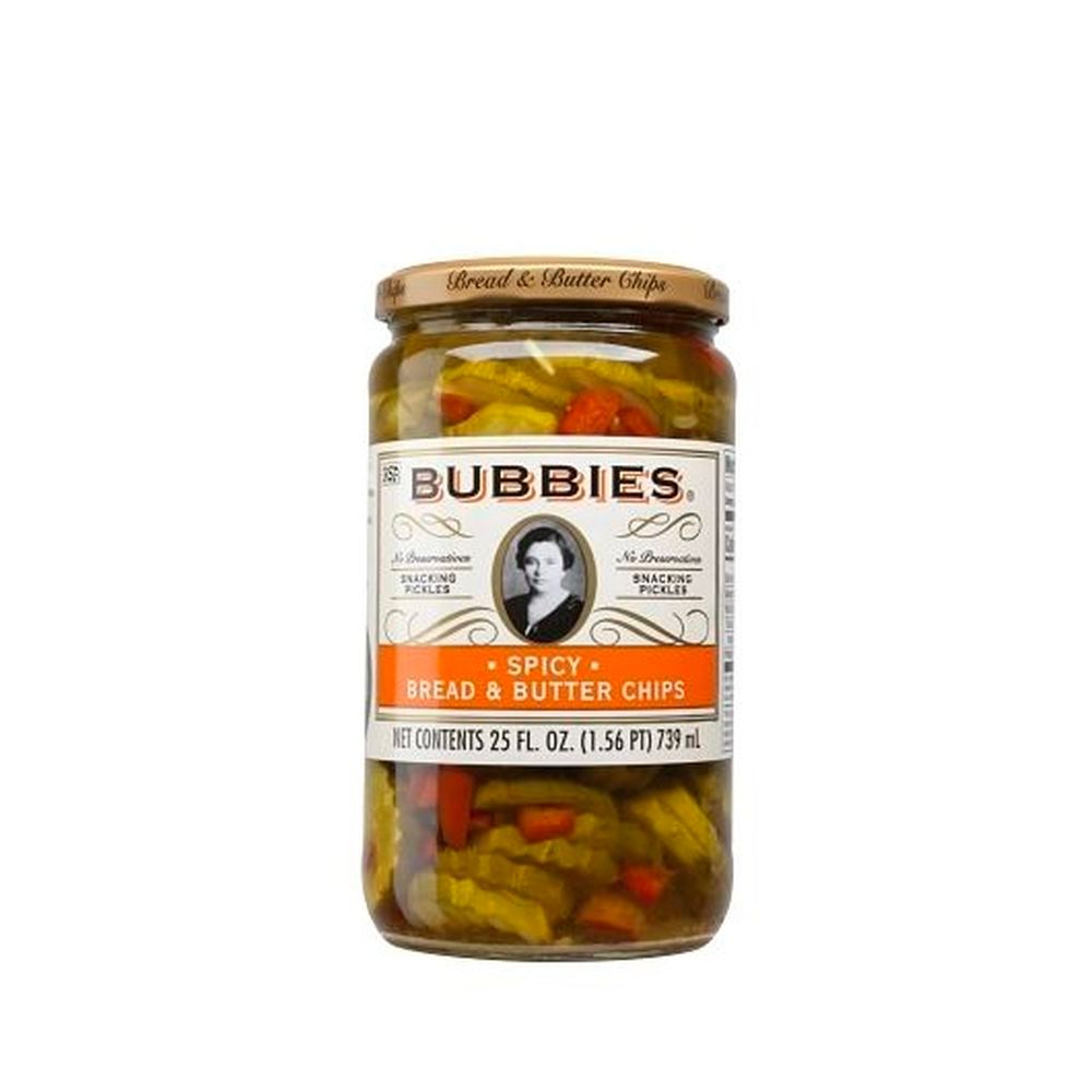 Bubbies Spicy Bread And Butter Pickle Chips, 25 Ounce -- 6 Per Case