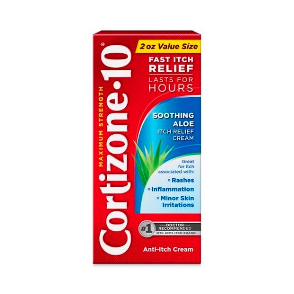 Cortizone-10 Maximum Strength Soothing Aloe Itch Relief Cream, 2 Ounce Tube -- 36 Per Case