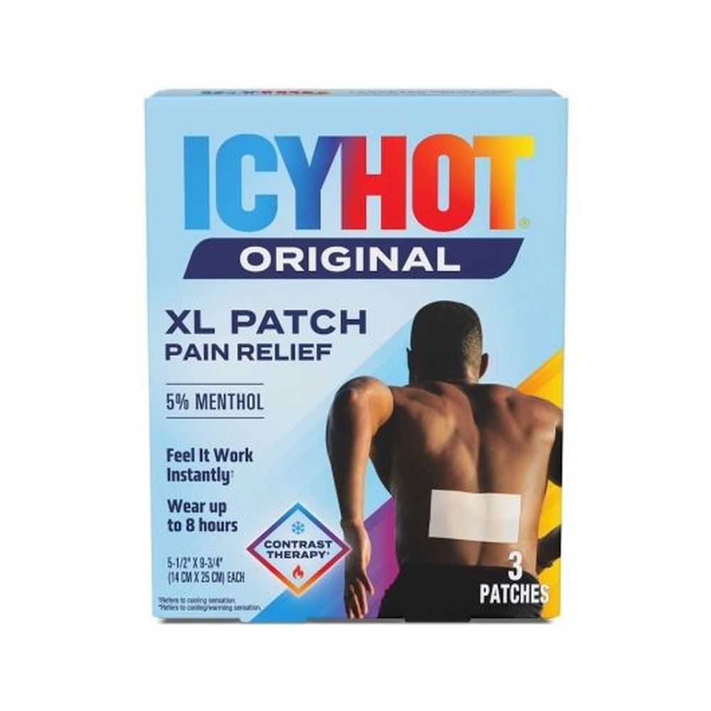 Icy Hot Medicated Xl Pain Relief Patch For Back And Large Areas, 3 Count -- 24 Per Case