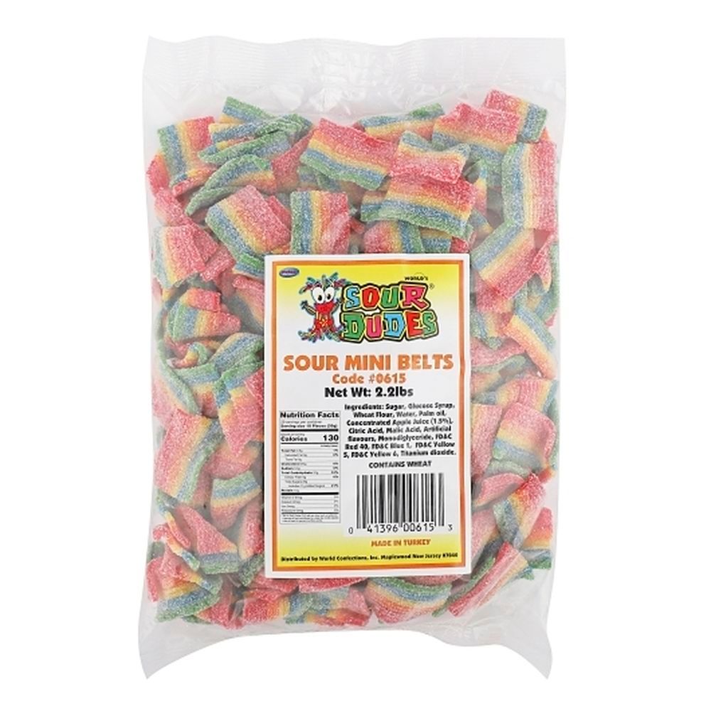 Sour Dudes Mini Belts, 2.2 Pound -- 12 Per Case