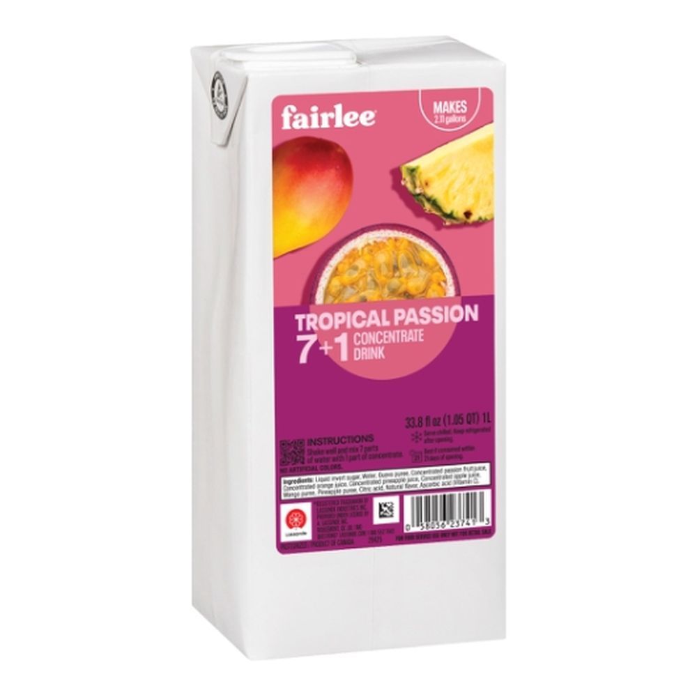 Fairlee Tropical Passion 7 Plus 1 Concentrate, 33.8 Fluid Ounce -- 12 Per Case