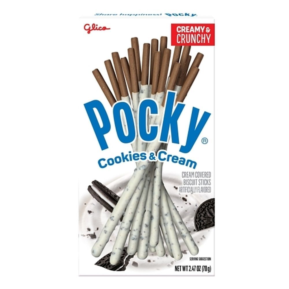 Pocky Cookies And Cream Biscuit Sticks, 2.47 Ounce -- 120 Per Case