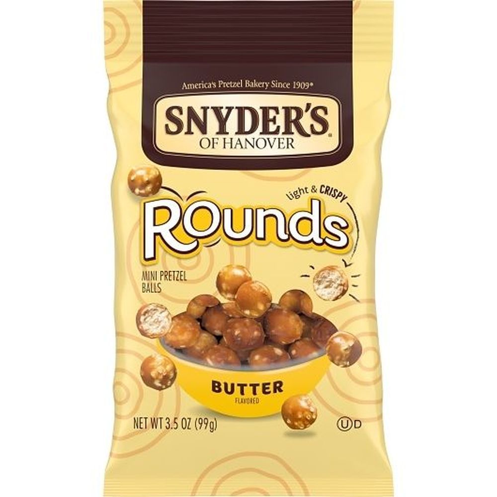 Snyder's Of Hanover Rounds Butter Pretzel Ball, 3.5 Ounce -- 8 Per Case