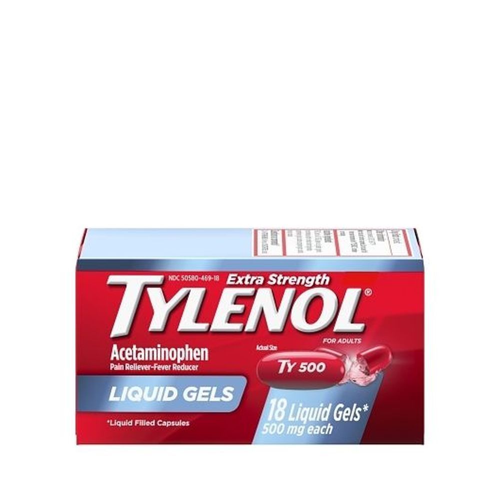 Tylenol Extra Strength Liquid Gel, 18 Count -- 72 Per Case