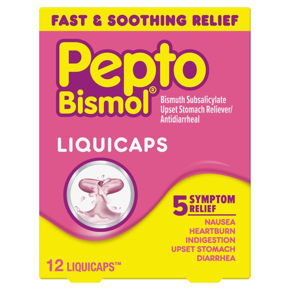 Pepto-bismol Multi-symptom Stomach Liquid Capsule, 12 Count -- 24 Per Case