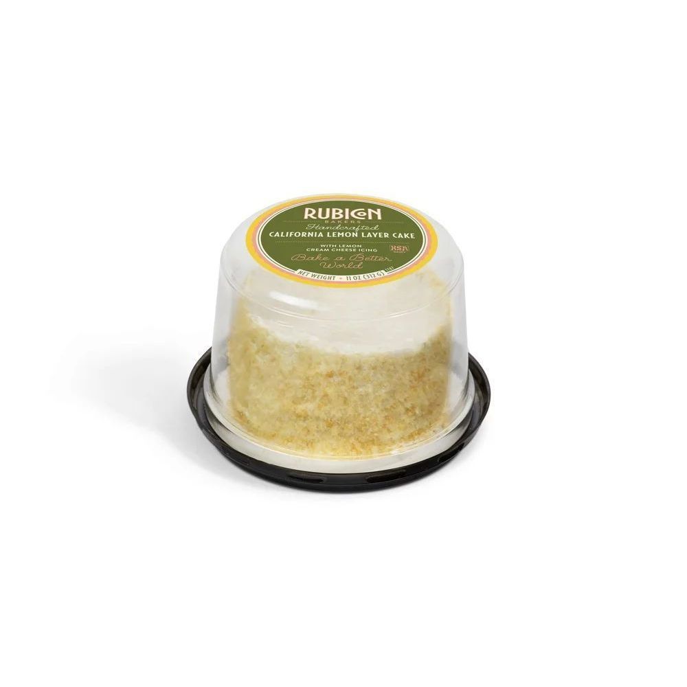 Rubicon Bakers 4 Inch Handcrafted California Lemon Layer Cake, 11 Ounce -- 12 Per Case