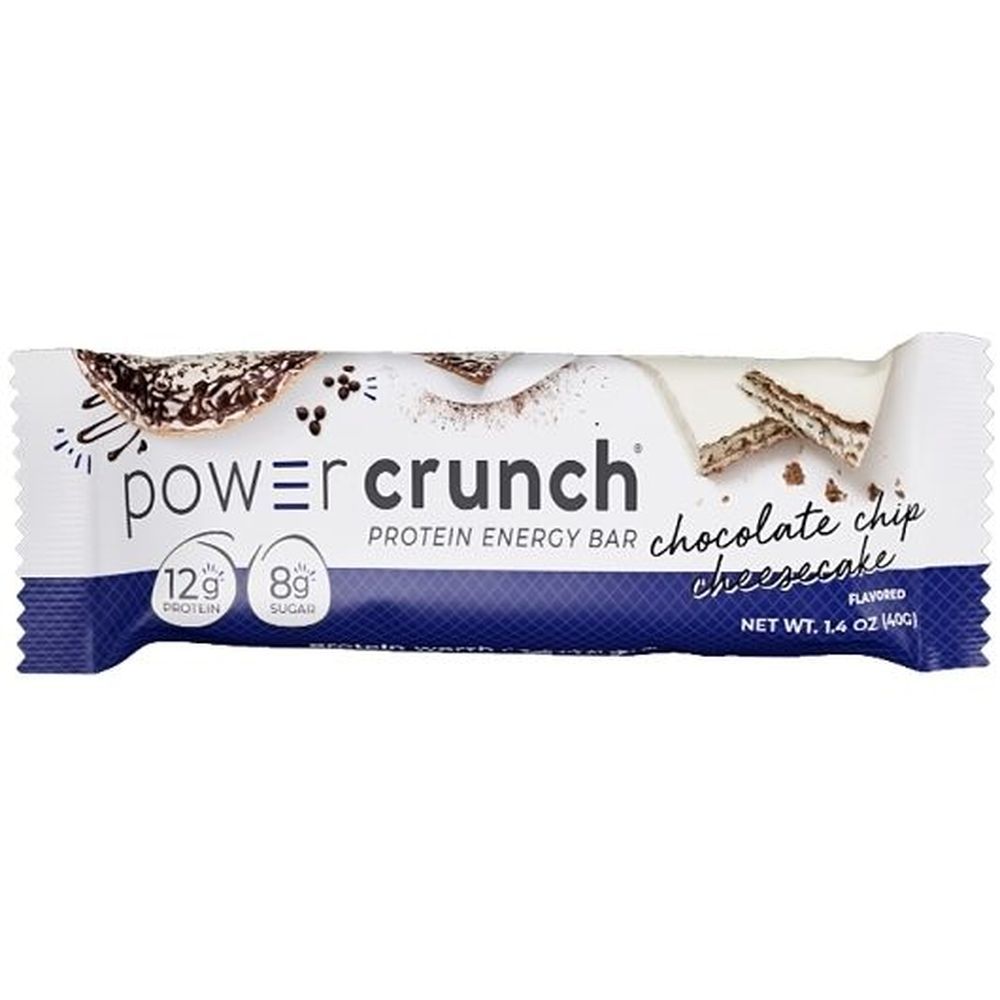 Power Crunch Original Chocolate Chip Cheesecake High Protein Energy Bar, 1.4 Ounce -- 72 Per Case
