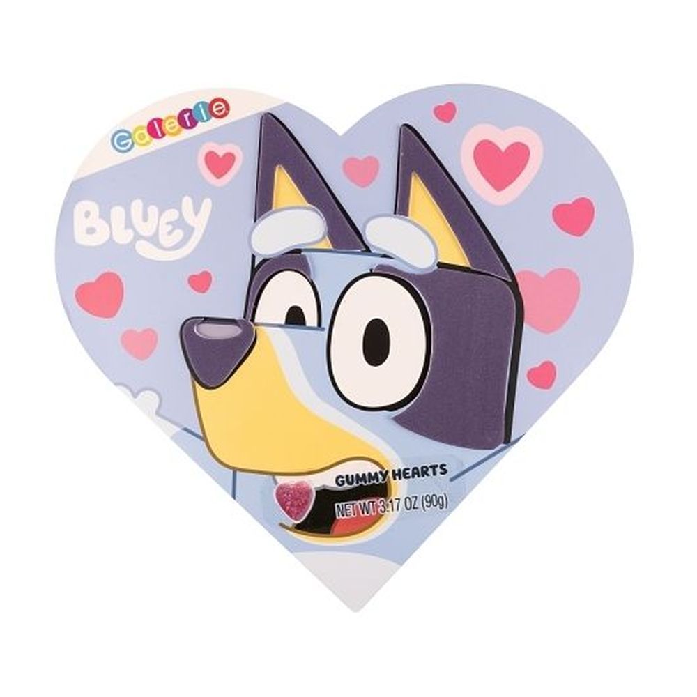 Galerie Bluey Gummy Heart Candy - Faux Heart Box, 3.17 Ounce -- 6 Per Case