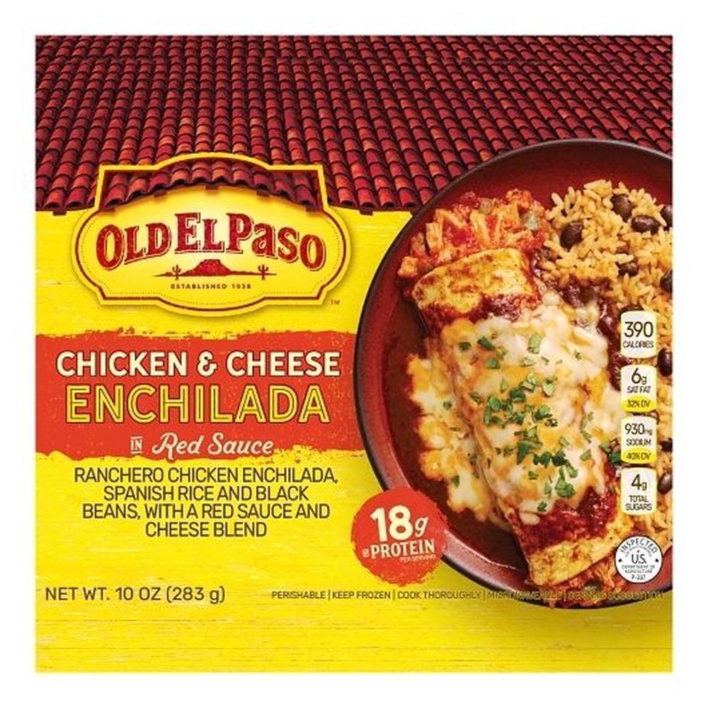 Old El Paso Chicken And Cheese Enchilada With Red Sauce, 10 Ounce -- 8 Per Case