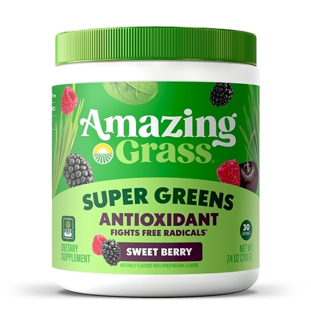 Amazing Grass Sweet Berry Antioxidant Super Greens, 7.4 Ounce -- 12 Per Case
