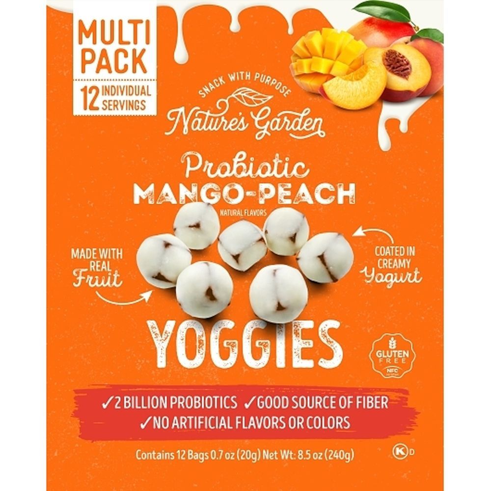 Nature's Garden Probiotic Mango Peach Yoggies, 8.5 Ounce -- 6 Per Case