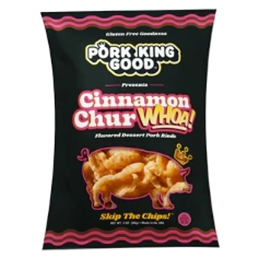 Pork King Good Cinnamon Sugar Pork Rinds, 1.75 Ounce -- 12 Per Case
