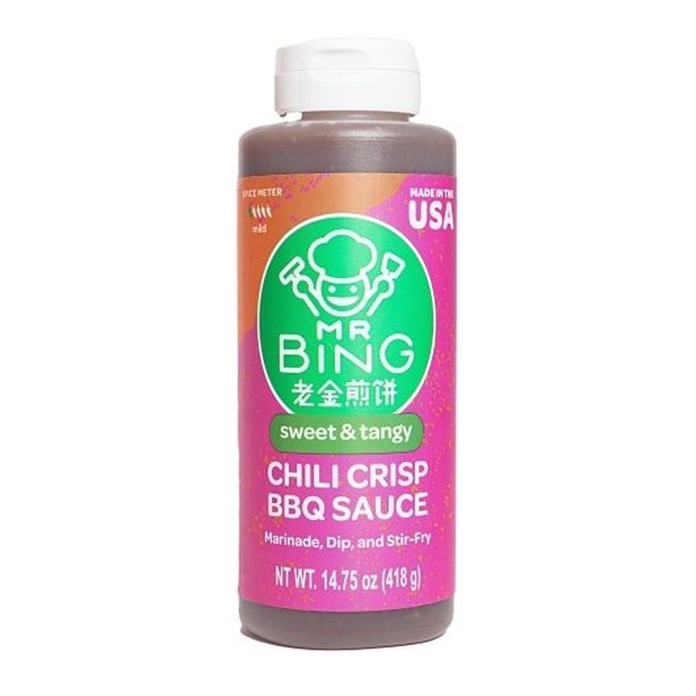 Mr Bing Sweet And Tangy Chili Crisp Barbecue Sauce, 14.75 Ounce -- 6 Per Case