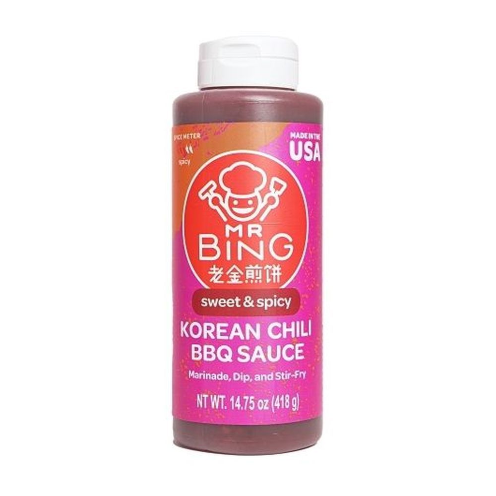 Mr Bing Sweet And Spicy Korean Thai Chili Crisp Barbecue Sauce, 14.75 Ounce -- 6 Per Case