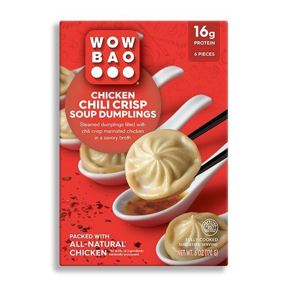 Wow Bao Chili Crisp Chicken Soup Dumplings, 6 Count -- 10 Per Case