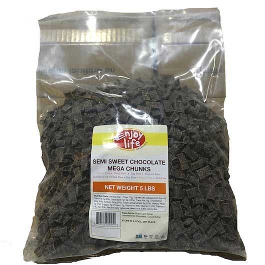 Enjoy Life Semi Sweet Baking Chocolate Mega Chunks, 5 Pound -- 1 Each