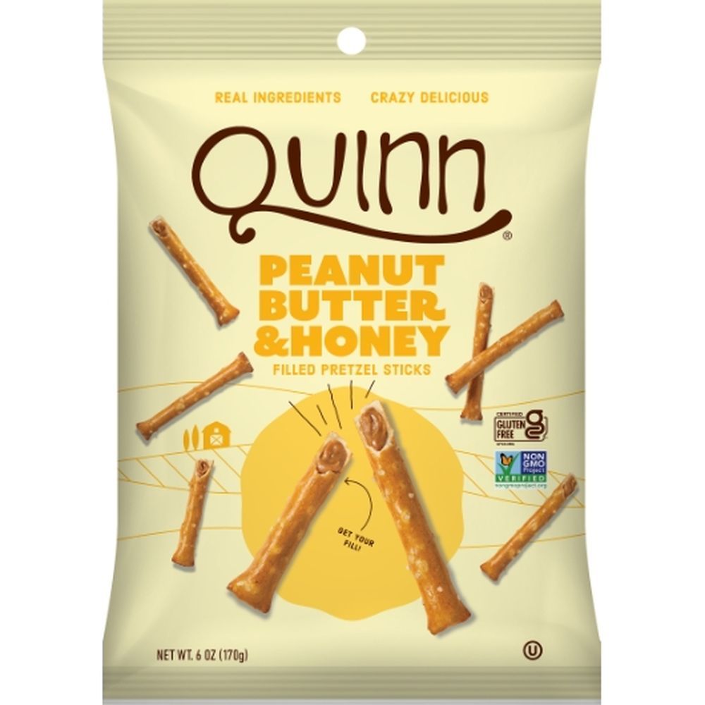 Quinn Foods Peanut Butter And Honey Filled Pretzel Nuggets, 6 Ounce -- 8 Per Case
