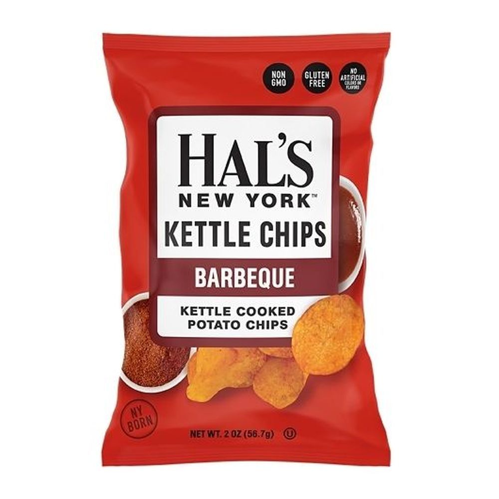 Hal's New York Barbeque Kettle Potato Chips, 2 Ounce -- 24 Per Case