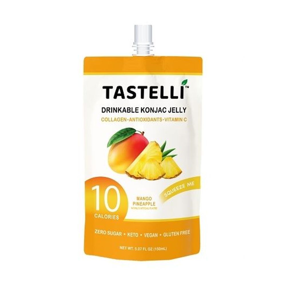 Tastelli Mango Pineapple Drinkable Konjac Jelly, 5.07 Ounce -- 40 Per Case