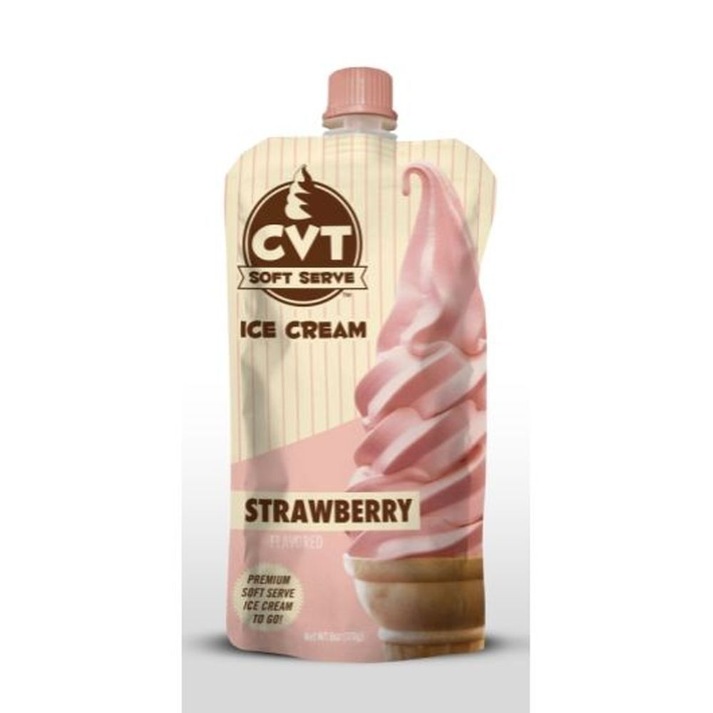 Cvt Soft Serve To Go Strawberry Flavor Ice Cream, 6 Ounce -- 15 Per Case