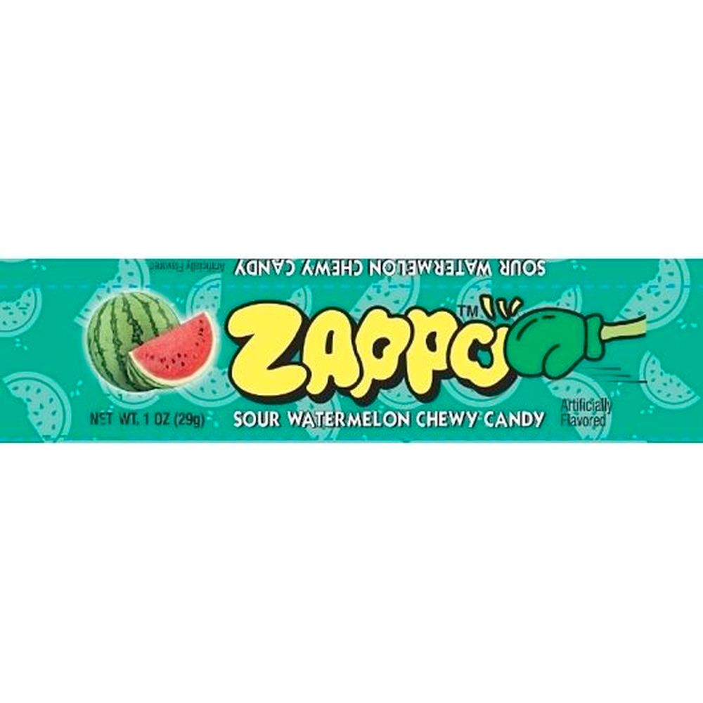 Zappo Sour Watermelon Chew Candy, 1 Ounce -- 12 Per Case