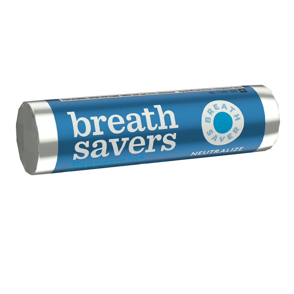 Breath Savers Peppermint Flavored Mints Roll, 0.75 Ounce -- 360 Per Case
