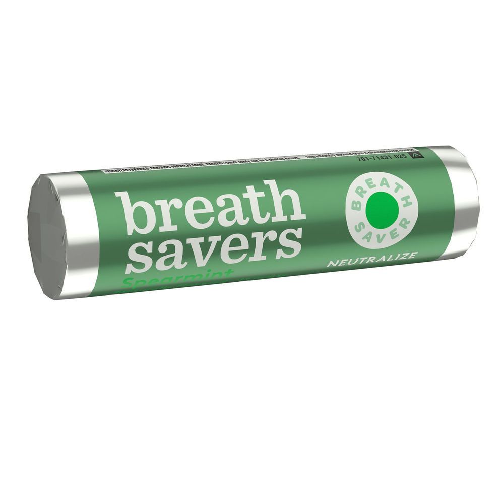 Breath Savers Spearmint Flavored Mints Roll, 0.75 Ounce -- 360 Per Case