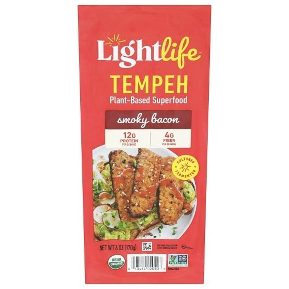 Lightlife Organic Fakin Bacon Smokey Tempeh Strips, 6 Ounce -- 12 Per Case