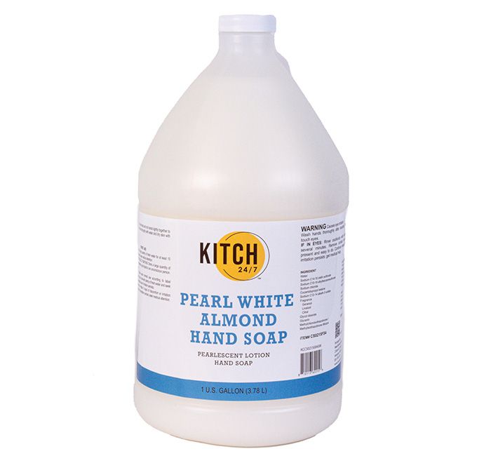 Kitch 24/7 Chemicals Pearl White Lotion Almond Hand Soap, 1 Gallon -- 4 Per Case