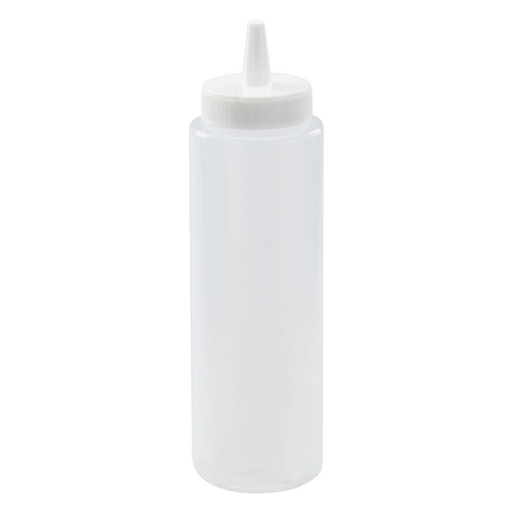 Winco Clear Plastic Regular Squeeze Bottle, 8 Ounce Capacity -- 72 Per Case