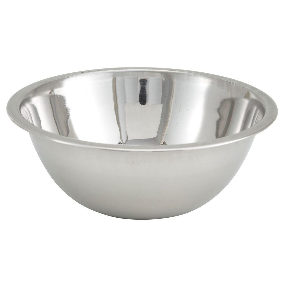 Winco Stainless Steel Economy Mixing Bowl, 4 Quart Capacity