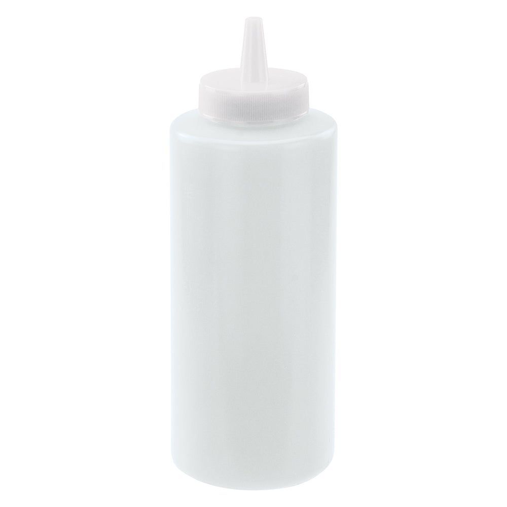 Winco Clear Plastic Regular Squeeze Bottle, 12 Ounce Capacity -- 72 Per Case