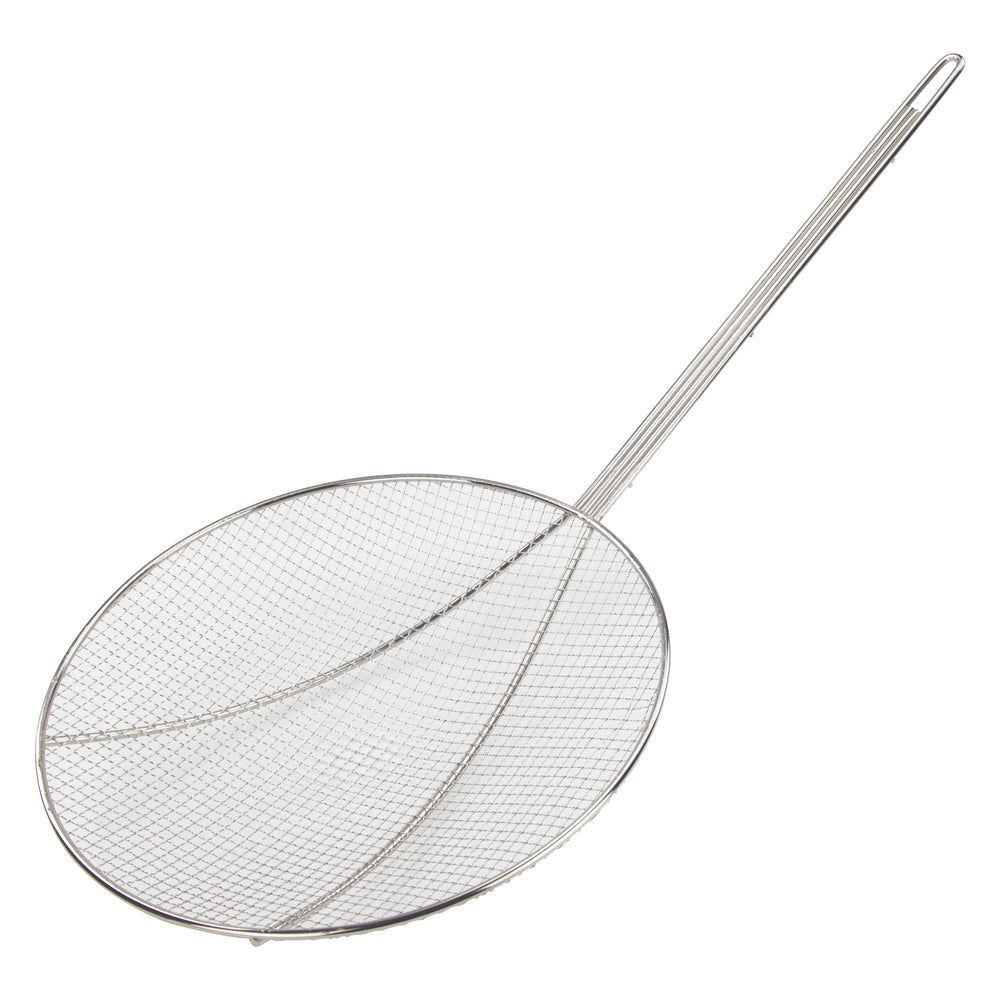 Winco Nickel-plated Round Wire Skimmer With 13 Inch Handle, 12 Inch Dia.