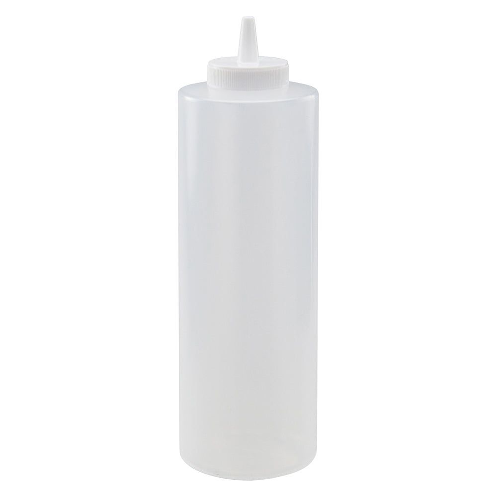 Winco Clear Plastic Regular Squeeze Bottle, 24 Ounce Capacity -- 36 Per Case