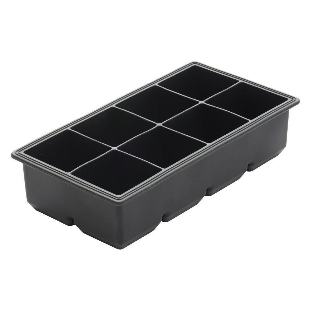 Winco Bar Maid Black Silicone 8 Compartments Ice Cube Tray -- 12 Per Case