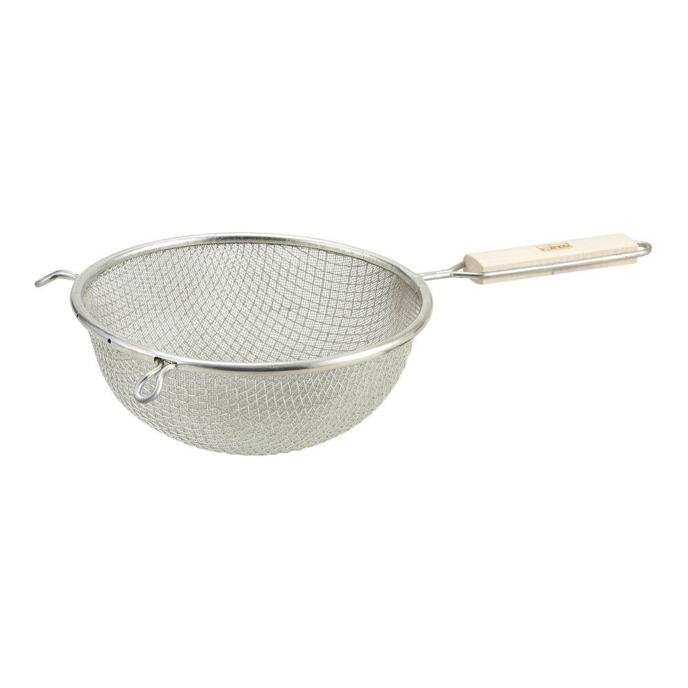 Winco Tinned Fine Double Mesh Strainer, 6 1/4 Inch