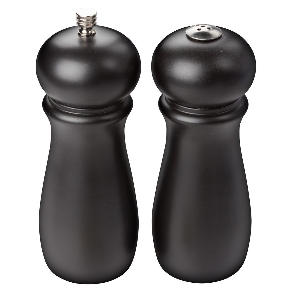 Winco Rubberwood Black Matte Finish Salt And Pepper Grinder Set, Set Of 2 -- 12 Set Per Case