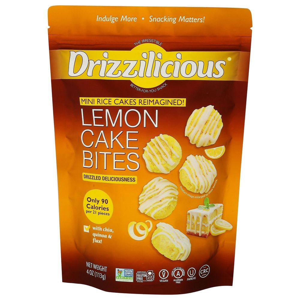 Drizzilicious Lemon Mini Rice Cake, 4 Ounce -- 6 Per Case