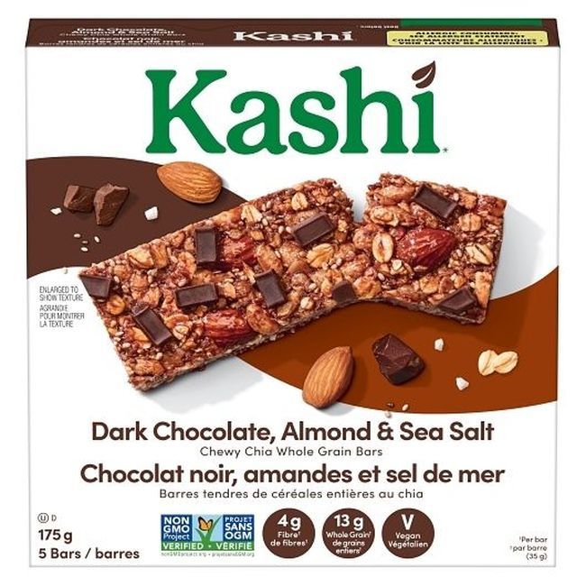 Kashi Dark Chocolate Almond And Sea Salt Chia Chewy Bar, 175 G -- 8 Per Case