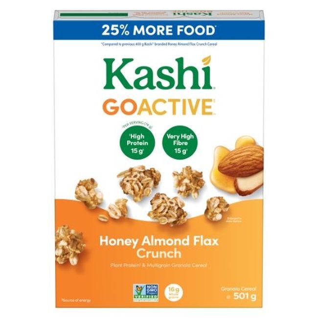 Kashi Céréales Goactive Miel, Amandes Et Lin Croquantes, 501 G -- 10 Par Caisse