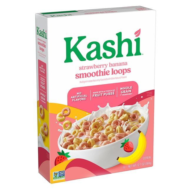 Kashi Smoothie Loops Céréales Fraise Banane, 360 G -- 8 Par Caisse